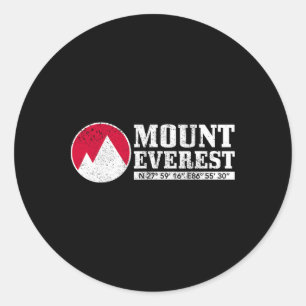 Mount Everest Expidition Mt Mountaineering _2 Classic Round Sticker