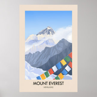 Mount Everest Himalayas Travel Poster