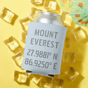 Mount Everest Latitude Longitude Can Cooler