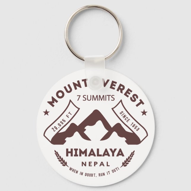 Mount Everest Nepal Key Ring (Front)