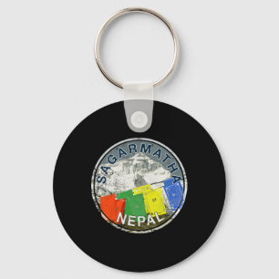 Mount Everest Nepal Sagarmatha Vintage Climbing T Key Ring