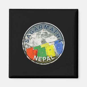 Mount Everest Nepal Sagarmatha Vintage Climbing T Magnet