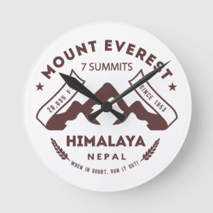 Mount Everest Round Clock