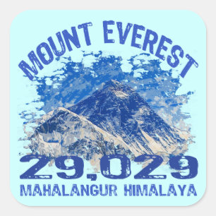 Mount Everest Square Sticker