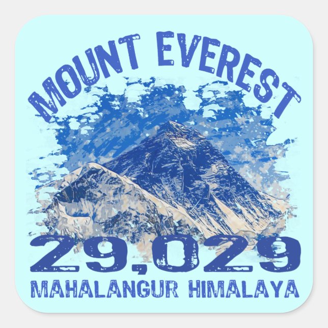 Mount Everest Square Sticker (Front)