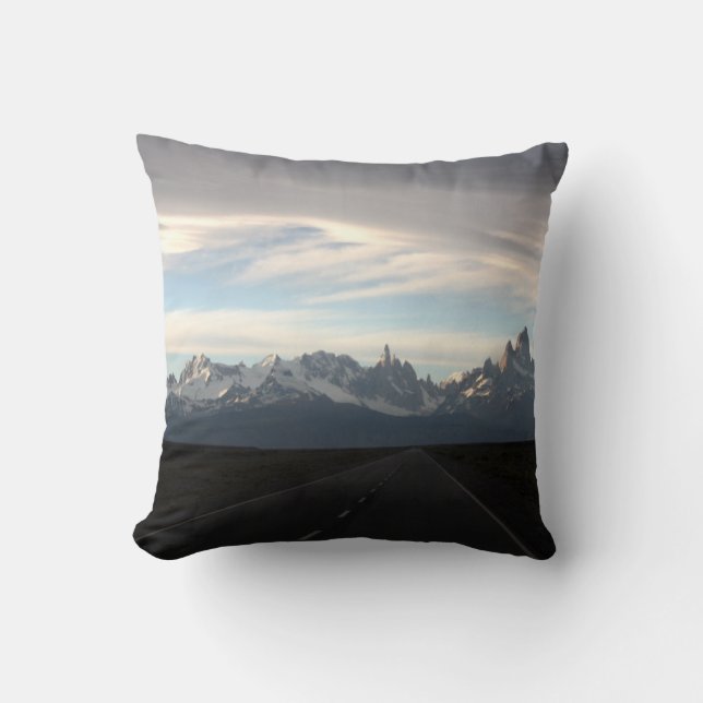 Mount Fitz Roy And Andes Range Cushion (Front)