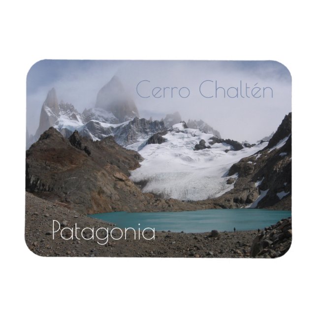 Mount Fitzroy and Glacier, Patagonia Magnet (Horizontal)
