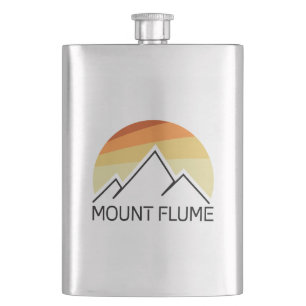 Mount Flume New Hampshire Retro Hip Flask