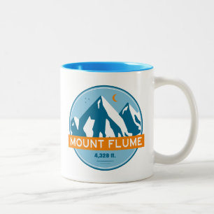 Mount Flume New Hampshire Stars Moon Two-Tone Coffee Mug