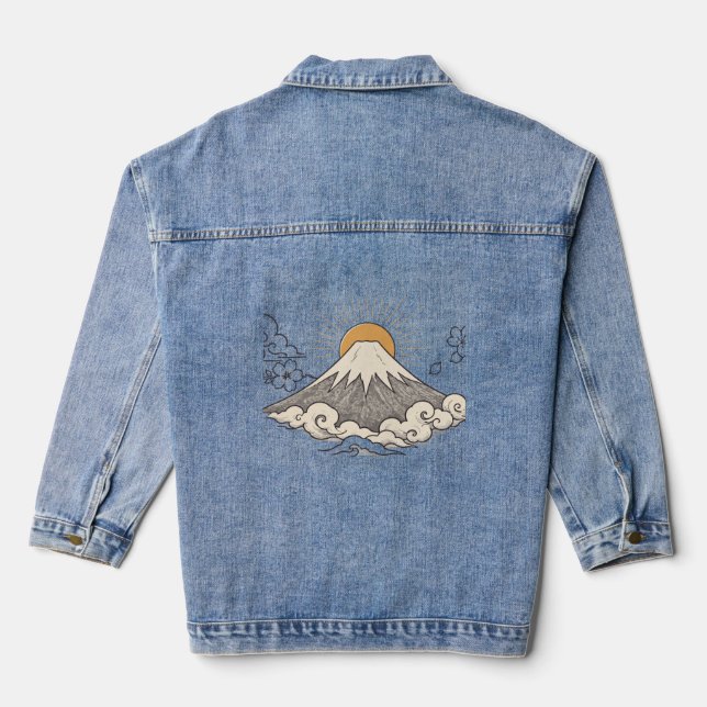 Mount Fuji / 富士山 Denim Jacket (Back)