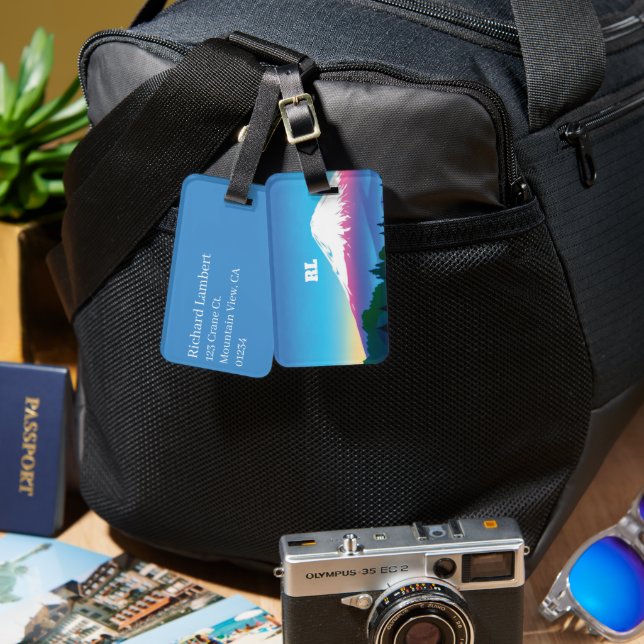 Mount Fuji At Dawn Luggage Tag (Front & Back)