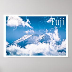 Mount Fuji, Blue Sky,Clouds, Japan Poster