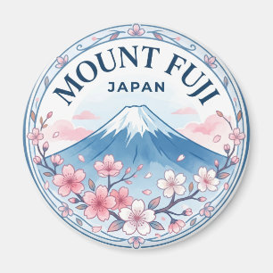 Mount Fuji Cherry Blossoms (Fujisan) Japan Magnet