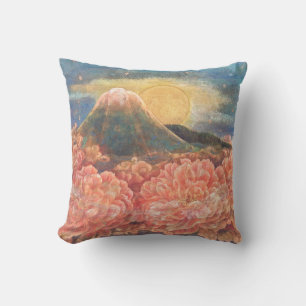 Mount Fuji Dreamscape: Mystical Art Cushion