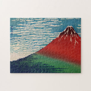 Mount Fuji Fine Wind, Clear Morning by Katsushika Jigsaw Puzzle
