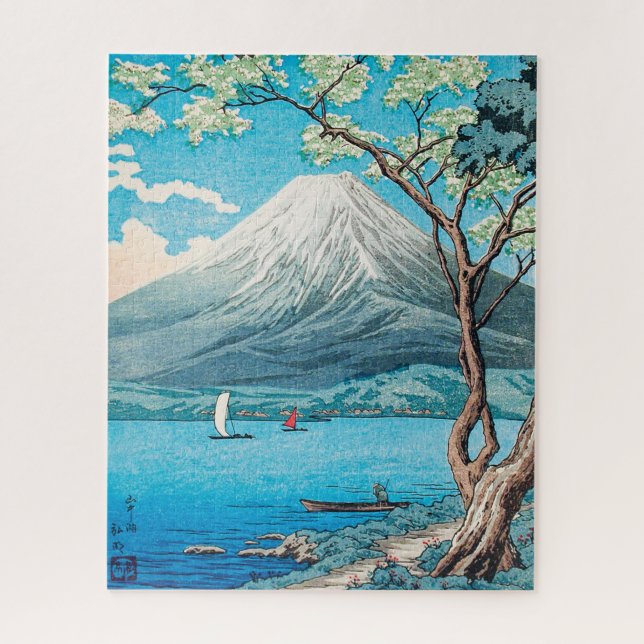 Mount Fuji from Lake Yamanaka by Hiroaki Takahashi Jigsaw Puzzle (Vertical)