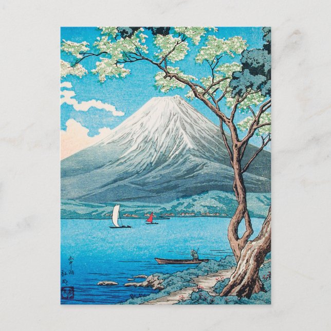Mount Fuji from Lake Yamanaka by Hiroaki Takahashi Postcard (Front)