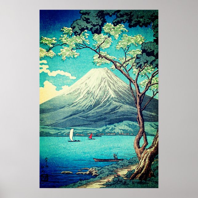 Mount Fuji from Lake Yamanaka Poster (Front)