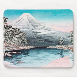 Mount Fuji from Tagonoura, Snow Hiroaki Takahashi Mouse Pad