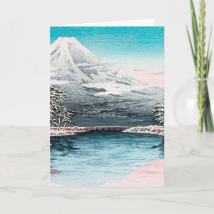 Mount Fuji Happy Holidays Card