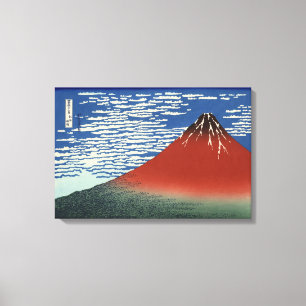 Mount Fuji in Clear Weather (Red Fuji) (Hokusai) Canvas Print