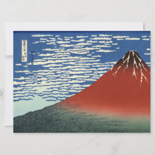 Mount Fuji in Clear Weather (Red Fuji) (Hokusai) Card