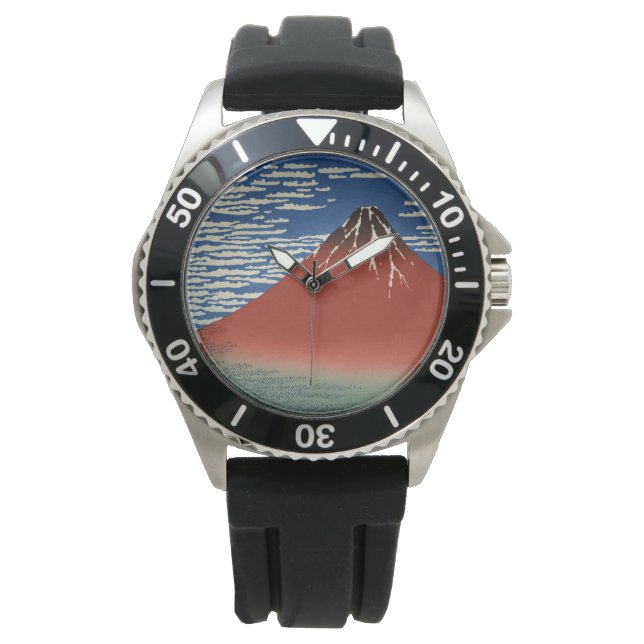 Mount Fuji in Clear Weather (Red Fuji) (Hokusai) Watch (Front)