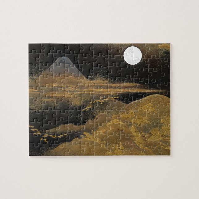 Mount Fuji in Moonlight - Bright: Jigsaw Puzzle (Horizontal)