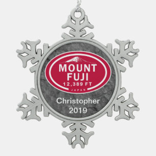 Mount Fuji Japan 12,389 FT Mountain Ornament