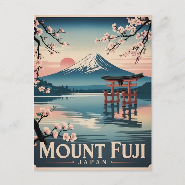 Mount Fuji Japan Holiday Postcard (Front)