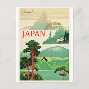 Mount Fuji Japan Mountain Vintage Travel Postcard