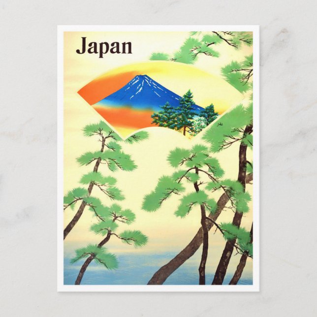 Mount Fuji Japan vintage travel Postcard (Front)