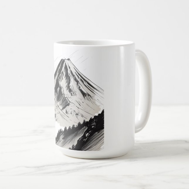 Mount Fuji Japanese Coffee Mug (Front Right)