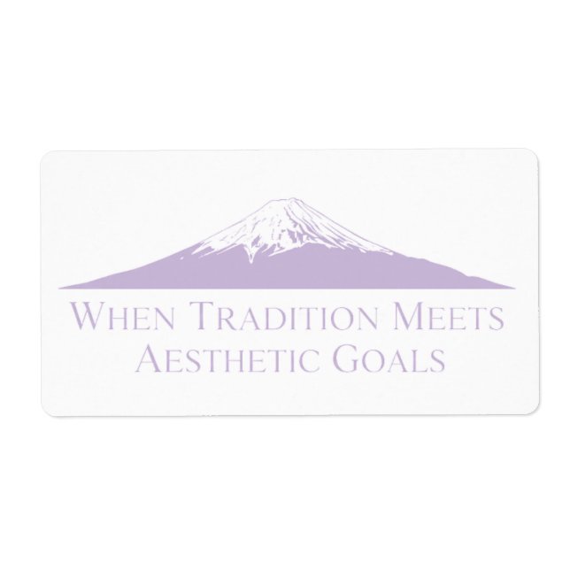 Mount Fuji Minimalist Stickers – Lavender (Front)