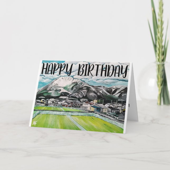 Mount Fuji Painting by Alfred Fox Card (Front)