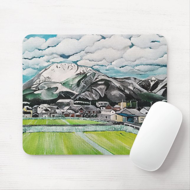 Mount Fuji Painting by Alfred Fox Mouse Pad (With Mouse)