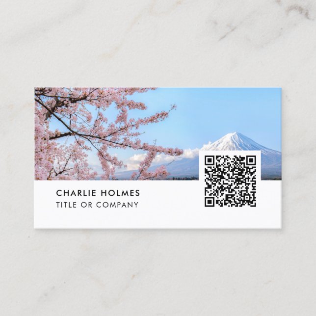 Mount Fuji Photo Photographer Business Card QR (Front)
