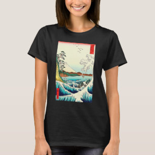 Mount Fuji Sea Wave Japanese landscape Vintage Hir T-Shirt