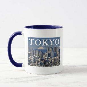 Mount Fuji   Shinjuku District Skyline Tokyo Japan Mug