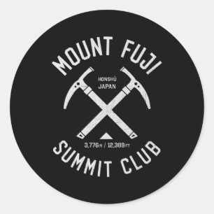 Mount Fuji Summit Club I Climbed Mt Fuji Japan Dis Classic Round Sticker