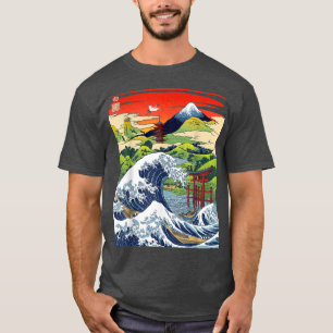 Mount Fuji The Great Wave Japanese Tsunami Kanagaw T-Shirt