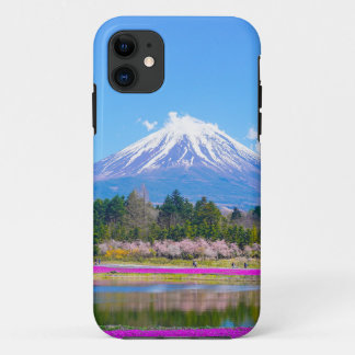 Mount Fuji Trees and Flowers Case-Mate iPhone Case