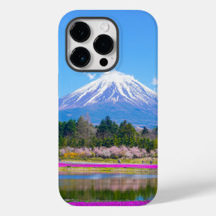 Mount Fuji Trees and Flowers Case-Mate iPhone 14 Pro Case