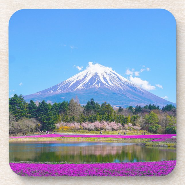Mount Fuji Trees and Flowers Coaster (Front)