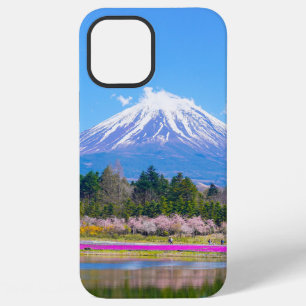 Mount Fuji Trees and Flowers iPhone 12 Pro Max Case