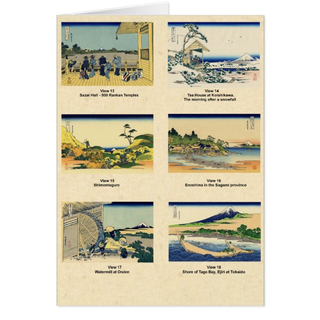 Mount Fuji views 13 through 18 (Front)