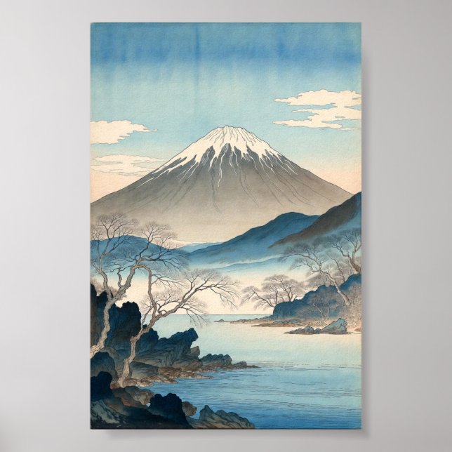 Mount Fuji Vintage Orignal Artist's Design Poster (Front)