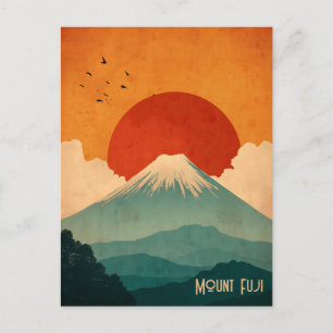 Mount Fuji vintage Postcard