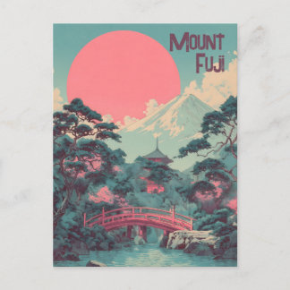 Mount Fuji vintage Postcard