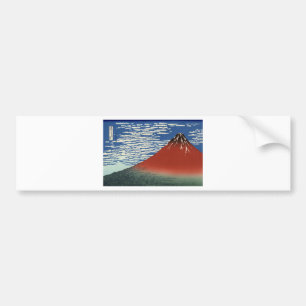 Mount Fuji Volcano Japan Painting Bumper Sticker